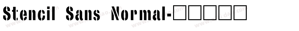 Stencil Sans Normal字体转换